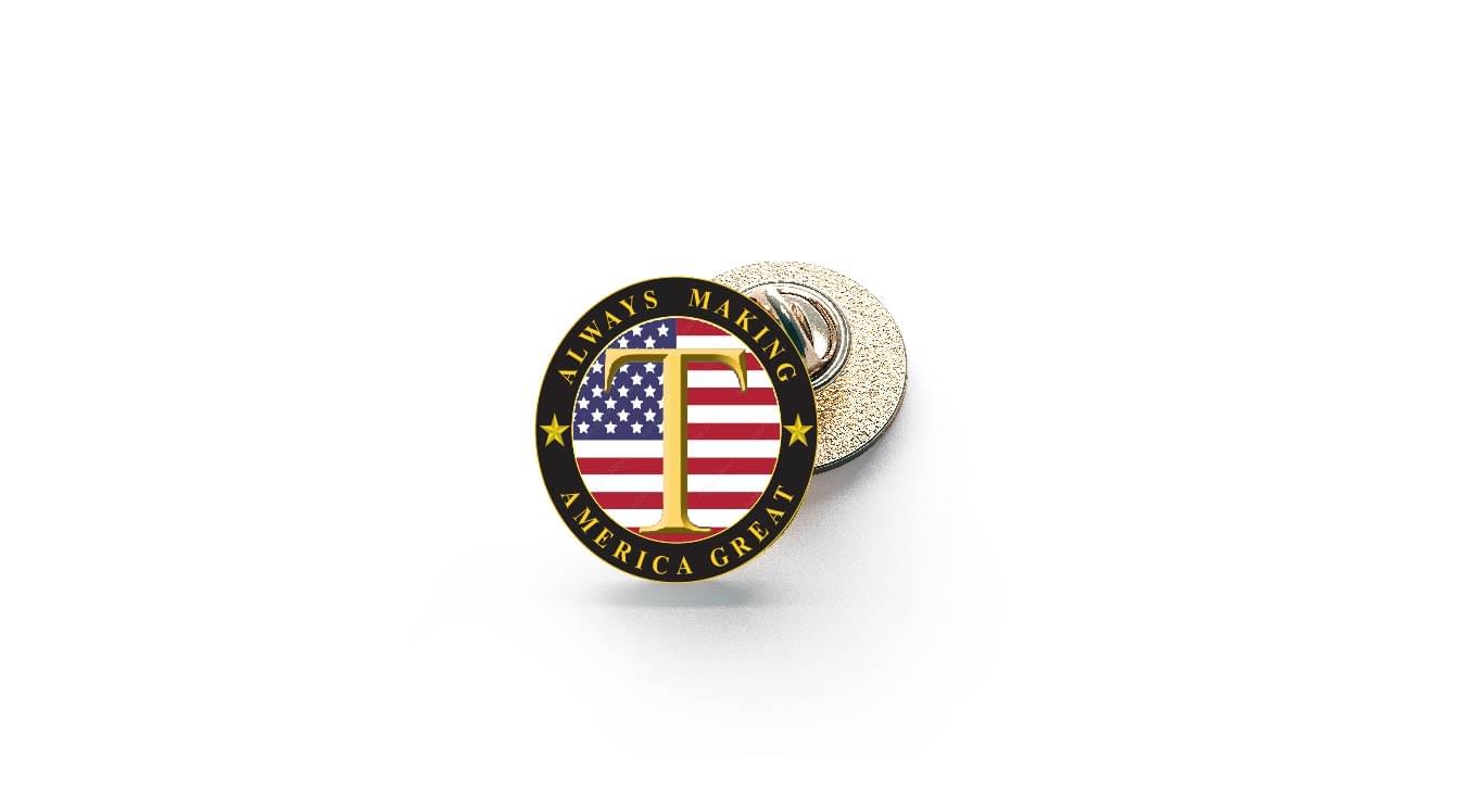 47th President Inauguration Special T Support Pin Limited Black Gold Edition